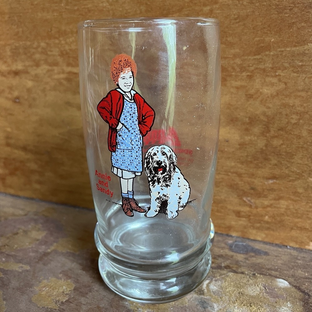 Swenson's Annie and Sandy Collector‎ Glass Columbia Pictures  1982 Vintage